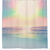 Tropisch strand Zee Sun Colorful Summer Douchegordijn (Voorkant)
