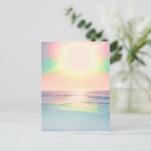 Tropisch strand Zee Sun Colorful Summer Feestdagenkaart (Staand voorkant)