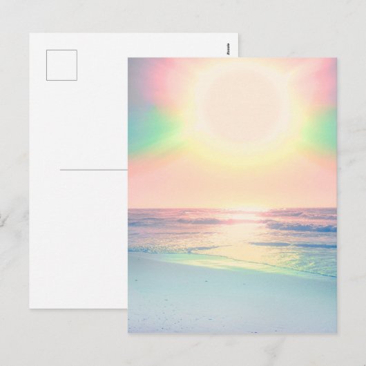 Tropisch strand Zee Sun Colorful Summer Feestdagenkaart (Voorkant / Achterkant)