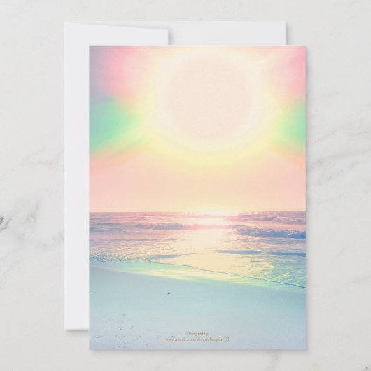 Tropisch strand Zee Sun Colorful Summer Kaart (Achterkant)