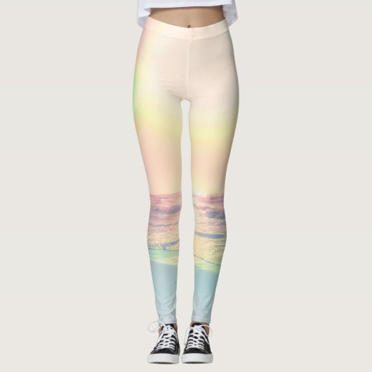 Tropisch strand Zee Sun Colorful Summer Leggings (Voorkant)