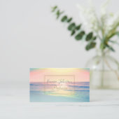 Tropisch strand Zee Sun Colorful Summer Visitekaartje (Staand voorkant)