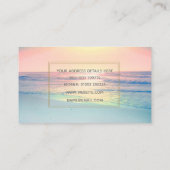 Tropisch strand Zee Sun Colorful Summer Visitekaartje (Achterkant)