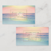 Tropisch strand Zee Sun Colorful Summer Visitekaartje (Voorkant / Achterkant)