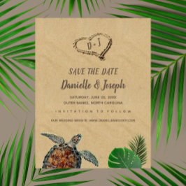 Tropisch strand Zee Turtle Weddenschap Save the Da