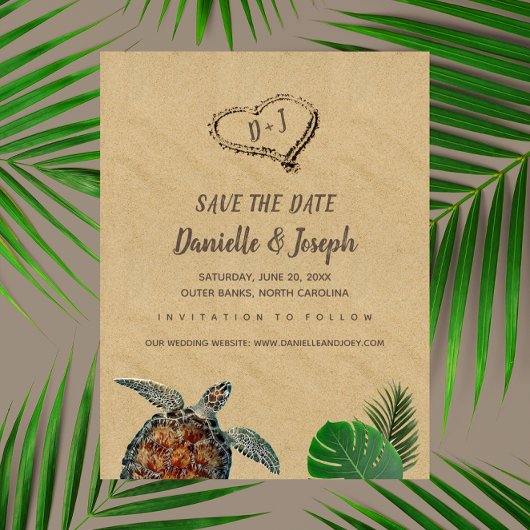 Tropisch strand Zee Turtle Weddenschap Save the Da