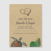 Tropisch strand Zee Turtle Weddenschap Save the Da (Voorkant)