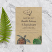 Tropisch strand Zee Turtle Weddenschap Save the Da Save The Date