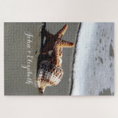Tropisch strand zee zeeschelpen zeester legpuzzel (Horizontaal)