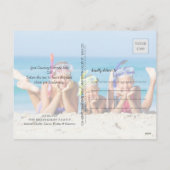 Tropisch strand ZEEEN en groeten Feestdagenkaart (Achterkant)