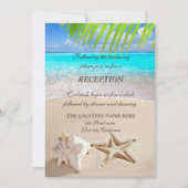 Tropisch Strand, Zeester, Schelp  Receptie Kaart (Voorkant)