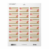 Tropisch strand Zeesterren en Hibiscus Etiket (Full Sheet)