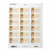 Tropisch strand Zeesterren en Hibiscus Etiket (Full Sheet)