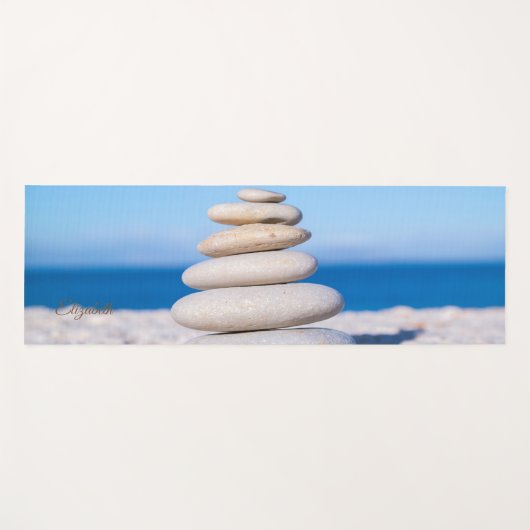 Tropisch strand Zen Stenen Yogamat (Voorkant (horizontaal))