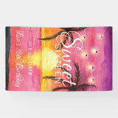 Tropisch strand, zoet 16-partij spandoek (Horizontaal)