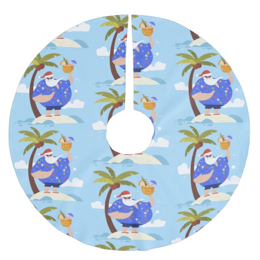 Tropisch strand Zomer Kerstvakantie Santa Kerstboom Rok (Voorkant)