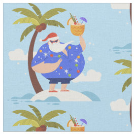 Tropisch strand Zomer Kerstvakantie Santa Stof