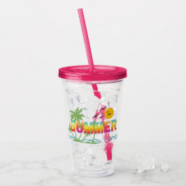 Tropisch Strand Zomer Schattig Modern Acryl Drinkbeker