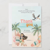 Tropisch strand zomer surf verjaardag dank je kaar kaart (Voorkant)