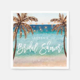 Tropisch strand Zomer vrijgezellenfeest servetten