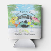 Tropisch strand, zomervakantie | Gepersonaliseerd Blikjeskoeler (Achterkant)