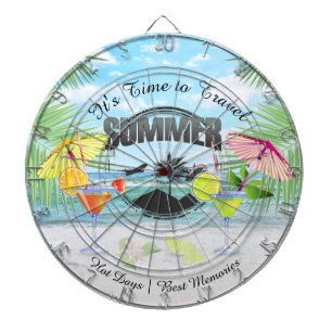 Tropisch strand, zomervakantie   Gepersonaliseerd Dartbord