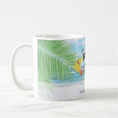 Tropisch strand, zomervakantie | Gepersonaliseerd Koffiemok (Links)
