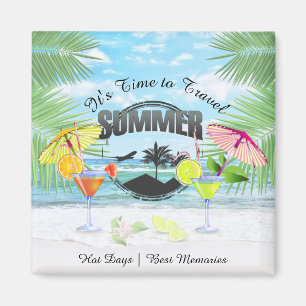 Tropisch strand, zomervakantie   Gepersonaliseerd Magneet
