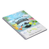 Tropisch strand, zomervakantie | Gepersonaliseerd Notitieboek (Rechterzijde)