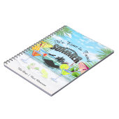Tropisch strand, zomervakantie | Gepersonaliseerd Notitieboek (Linkerzijde)
