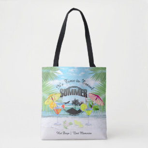 Tropisch strand, zomervakantie Gepersonaliseerd Tote Bag