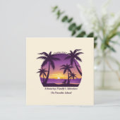  Tropisch strand Zomerzonsondergang Palmboom Kaart (Staand voorkant)