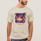  Tropisch strand Zomerzonsondergang Palmboom T-shirt (Voorkant)