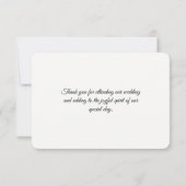 Tropisch strand zon zand en zee bruiloft bedankt kaart (Achterkant)