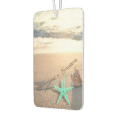 Tropisch strand, zonnebank, zeeschelpen luchtverfrisser (Links)