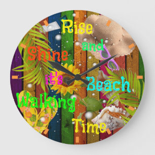 Tropisch strand Zonnevrije tijd in opstand en Shin Grote Klok