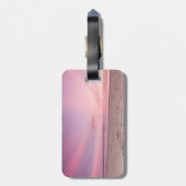 Tropisch strand zonsondergang Hawaïaanse Hibiscus Bagagelabel (Achterkant verticaal)