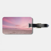 Tropisch strand zonsondergang Hawaïaanse Hibiscus Bagagelabel (Achterkant horizontaal)