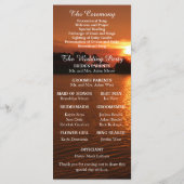 Tropisch strand zonsondergang huwelijksprogramma programmakaart (Achterkant)