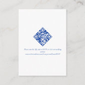 Tropisch strand zonsondergang huwelijksreis fonds  informatiekaartje (Achterkant)