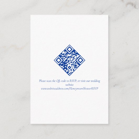 Tropisch strand zonsondergang huwelijksreis fonds  informatiekaartje (Achterkant)