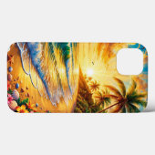 Tropisch strand zonsondergang met palmbomen Case-Mate iPhone case (Achterkant (horizontaal))