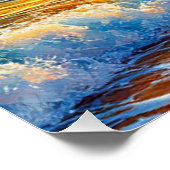 Tropisch strand zonsondergang met palmbomen perfect poster (Hoek)