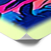 Tropisch strand zonsondergang met regenboog poster (Hoek)