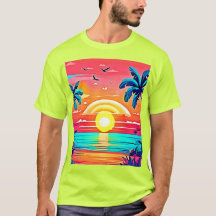 Tropisch strand zonsondergang met regenboog