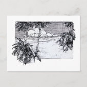 Tropisch strand Zuidwind  Kunst Briefkaart (Voorkant)