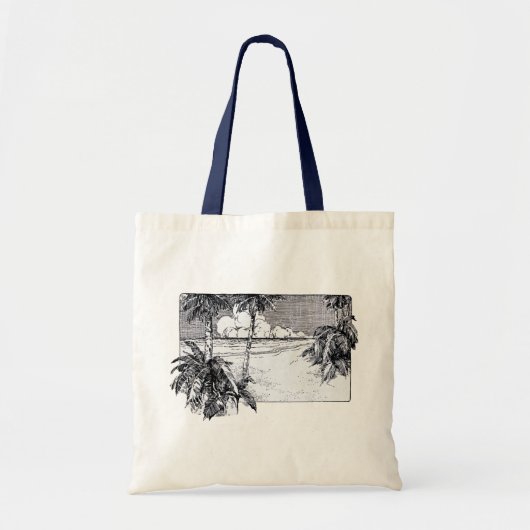 Tropisch strand Zuidwind Kunst Tote Bag (Voorkant)