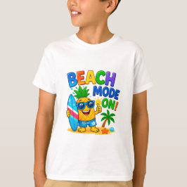 🏄 Tropisch strandcartoon voor zomerkinderen 🌴 T-shirt