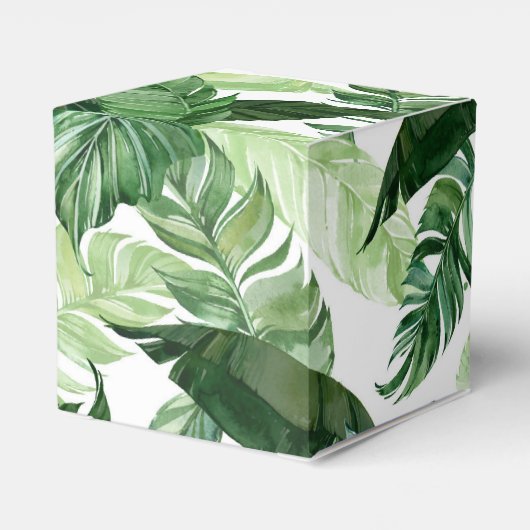 Tropisch strandgebladerte bedankdoosjes (Achterkant)