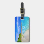 Tropisch Strandgeluk Bagagelabel (Voorkant verticaal)